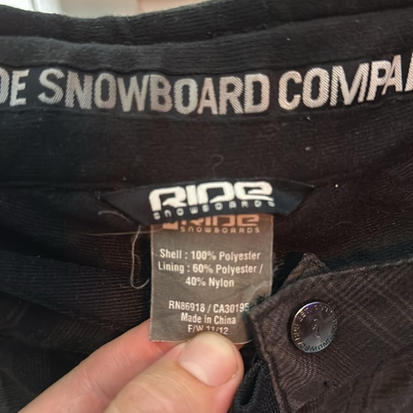 Ride Plaid Snowboard Pants - Picture 2 of 7